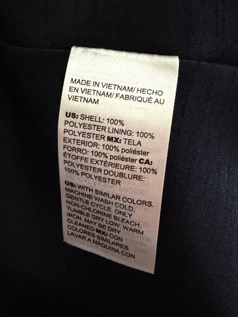 Chico's Navy Satin Shantung Topper - Picture 8 of 10